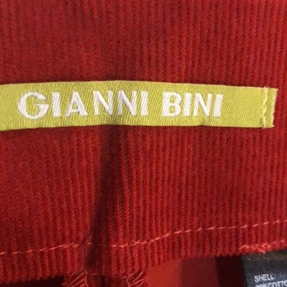 GIANNI Bini corduroy wide leg cropped pants. Rusty orange. Size 4 - Picture 6 of 8